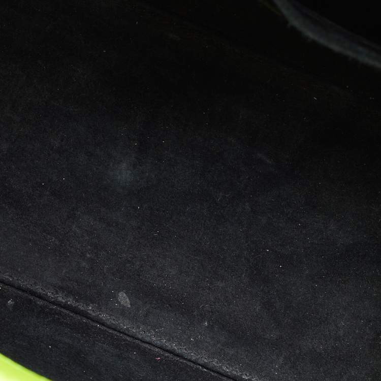 Pre Owned Saint Laurent Neon Yellow Leather Nano Classic Sac De Jour Tote