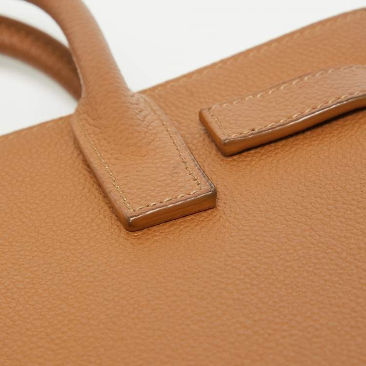 Pre Owned Saint Laurent Brown Leather Nano Classic Sac De Jour Tote