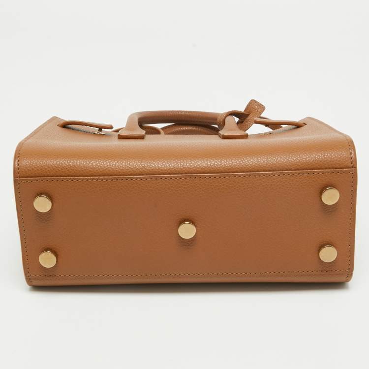 Pre Owned Saint Laurent Brown Leather Nano Classic Sac De Jour Tote