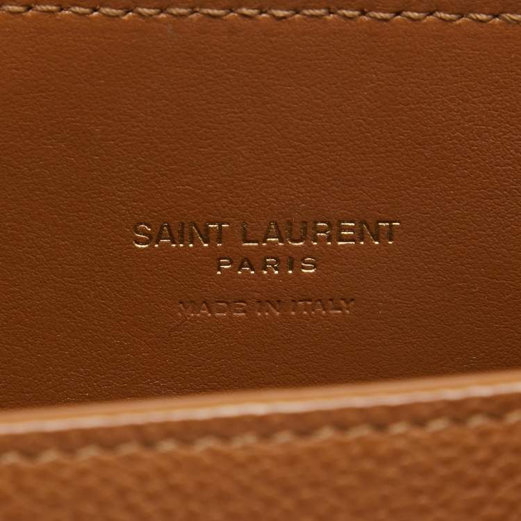 Pre Owned Saint Laurent Brown Leather Nano Classic Sac De Jour Tote