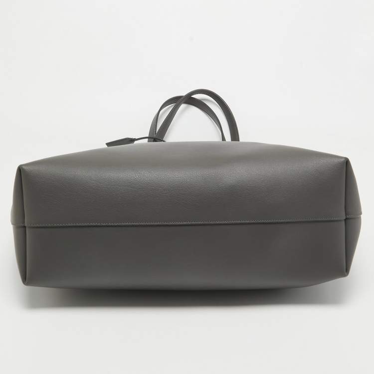 Pre Owned Saint Laurent Grey Leather East West Tote