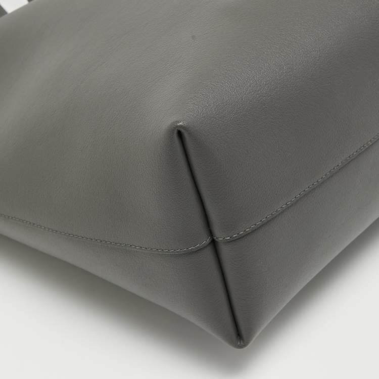 Pre Owned Saint Laurent Grey Leather East West Tote