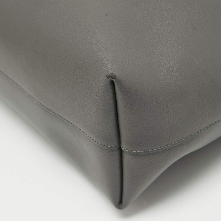 Pre Owned Saint Laurent Grey Leather East West Tote