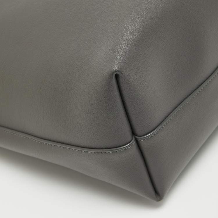 Pre Owned Saint Laurent Grey Leather East West Tote