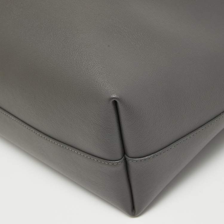 Pre Owned Saint Laurent Grey Leather East West Tote