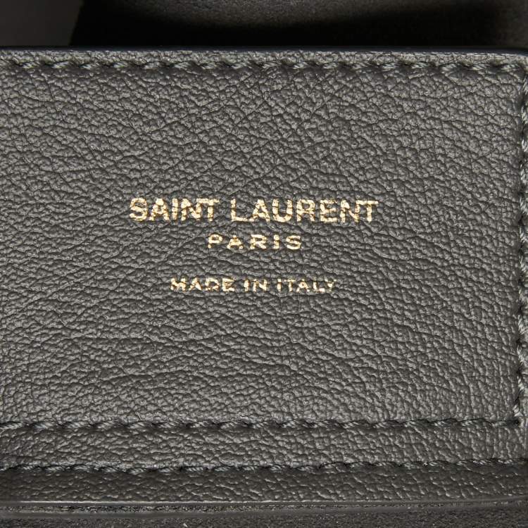 Pre Owned Saint Laurent Grey Leather East West Tote