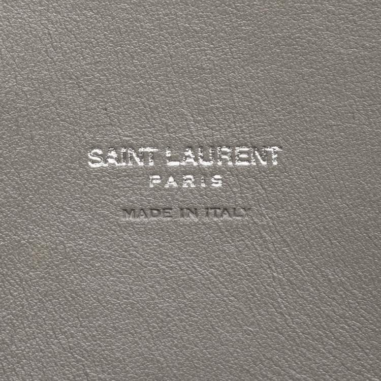 Pre Owned Saint Laurent Grey Leather Small Classic Sac De Jour Tote