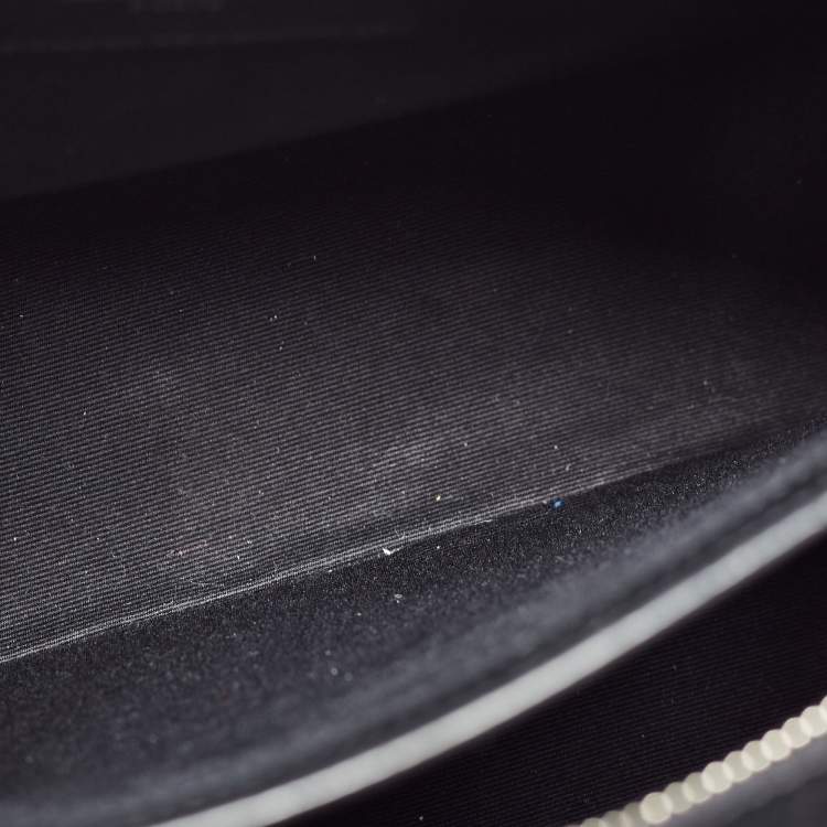 Pre Owned Saint Laurent Black Croc Embossed Leather East Side Tote