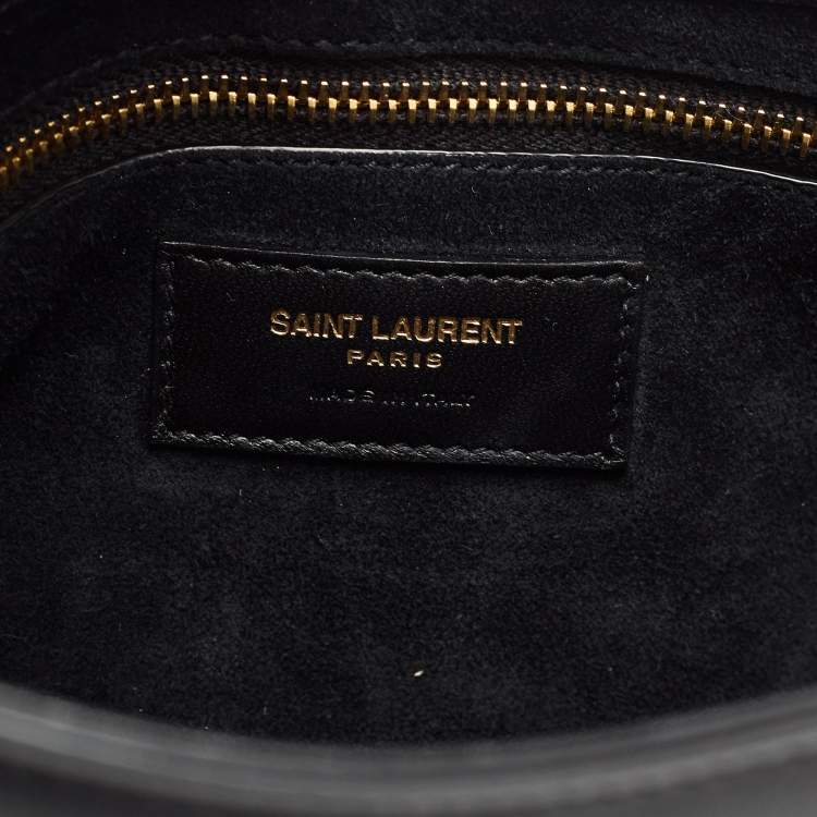 Pre Owned Saint Laurent Black Leather LE 5 À 7 Shoulder Bag