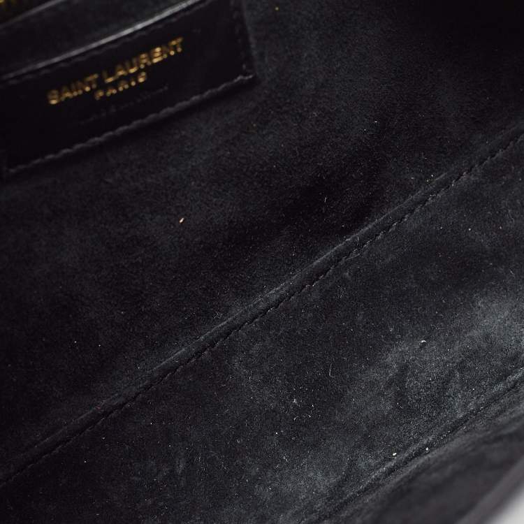 Pre Owned Saint Laurent Black Leather LE 5 À 7 Shoulder Bag