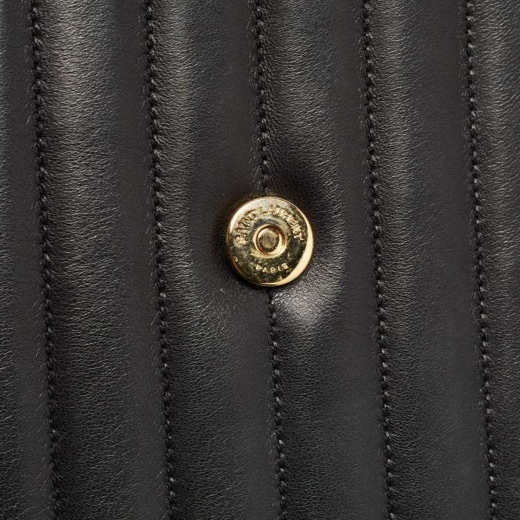 مملوكة مسبقًا Saint Laurent Black Quilted Leather Medium Vicky Shoulder Bag