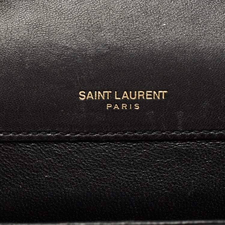 مملوكة مسبقًا Saint Laurent Black Quilted Leather Medium Vicky Shoulder Bag
