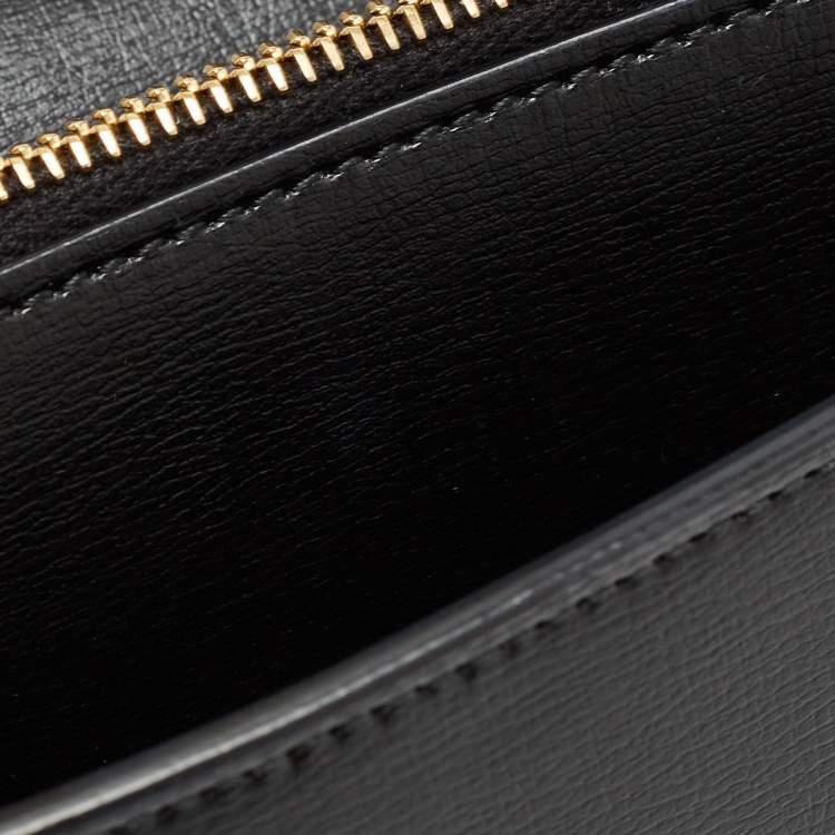 Pre Owned Saint Laurent Black Leather Sunset Chain Wallet