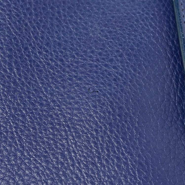 Pre Owned Saint Laurent Indigo Blue Leather Medium Muse Two Bag