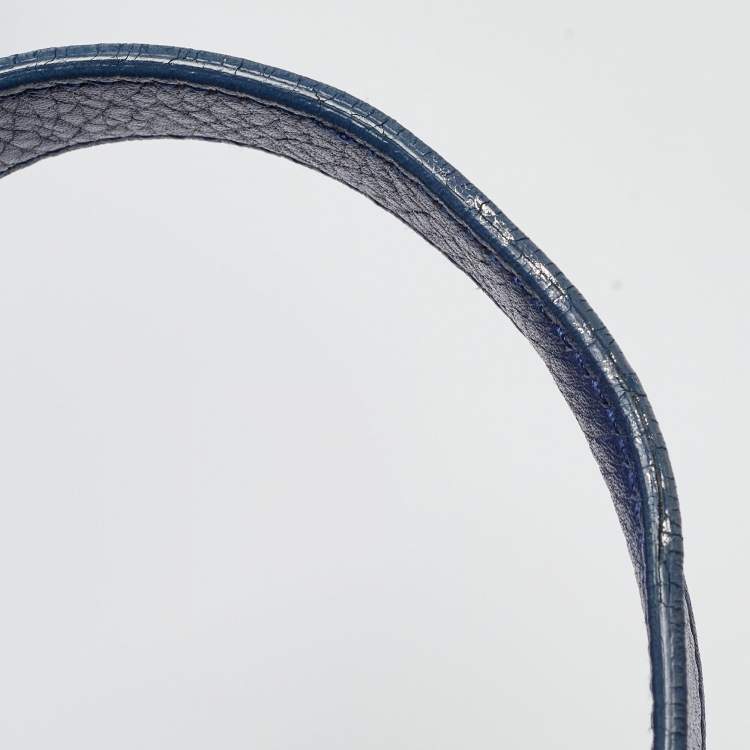 Pre Owned Saint Laurent Indigo Blue Leather Medium Muse Two Bag