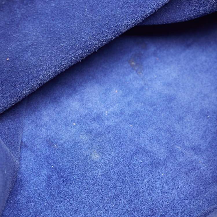 Pre Owned Saint Laurent Indigo Blue Leather Medium Muse Two Bag
