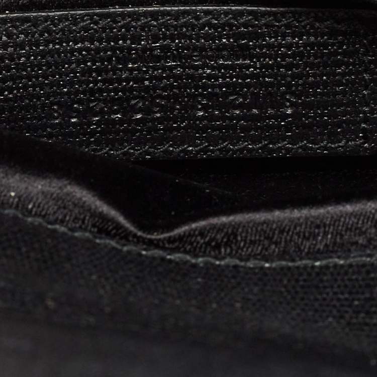 Pre Owned Saint Laurent Black Leather Y-Ligne Clutch