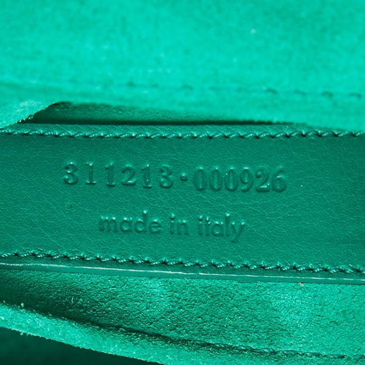 Pre Owned Saint Laurent Green Leather Y-Ligne Clutch