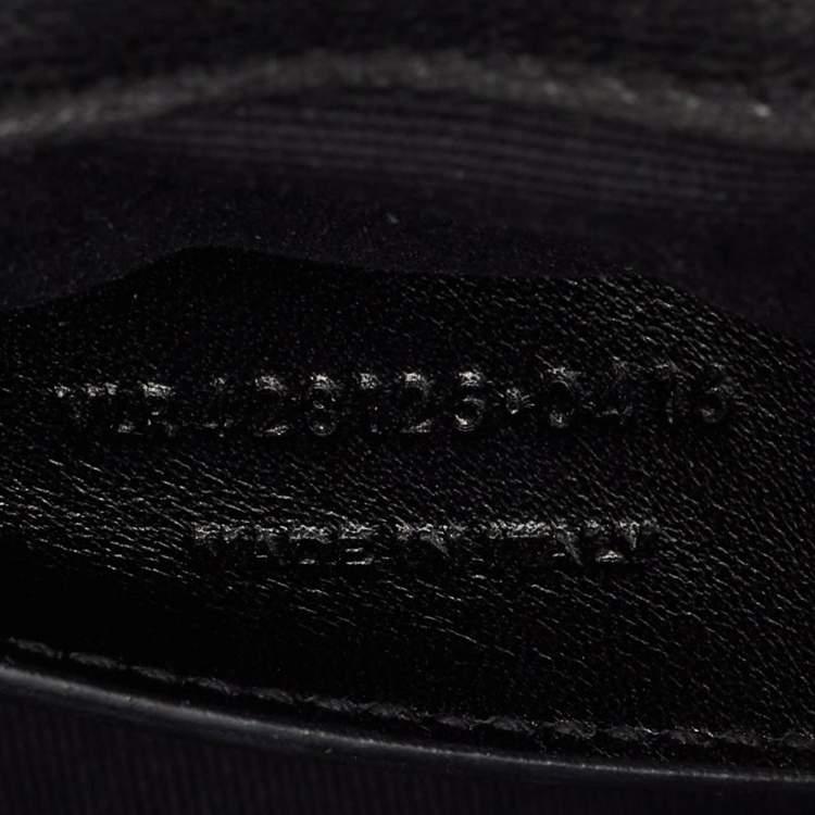 Pre Owned Saint Laurent Black Mix Matelasse Leather Medium Envelope Chain Bag