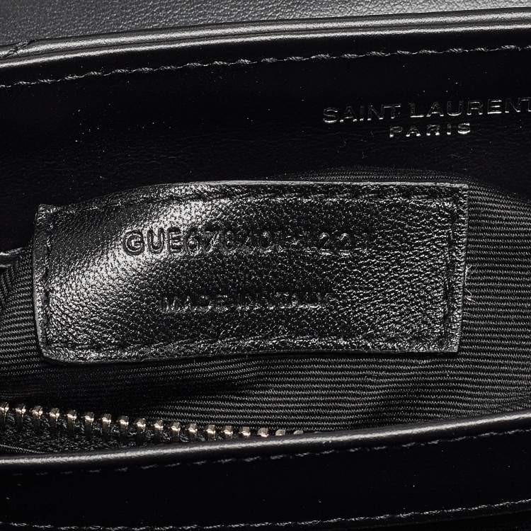 Pre Owned Saint Laurent Black Quilted Leather Toy Loulou Crossbody Bag