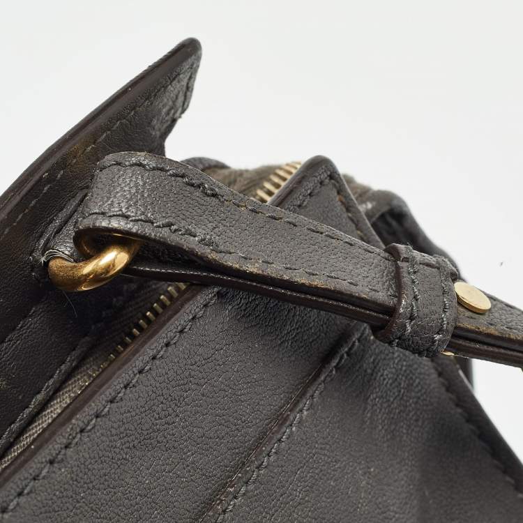 مملوكة مسبقًا Saint Laurent Grey Leather Small Cabas Chyc Tote