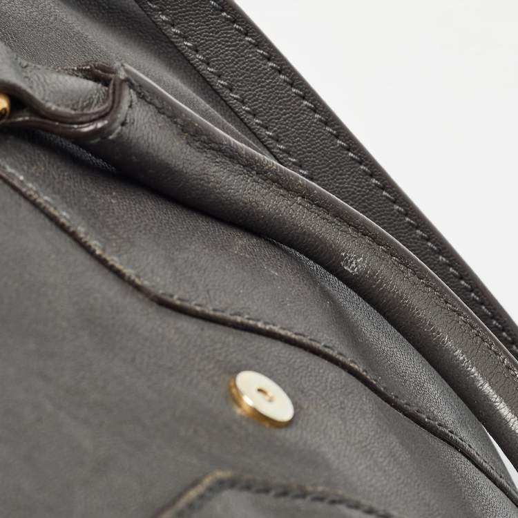 مملوكة مسبقًا Saint Laurent Grey Leather Small Cabas Chyc Tote