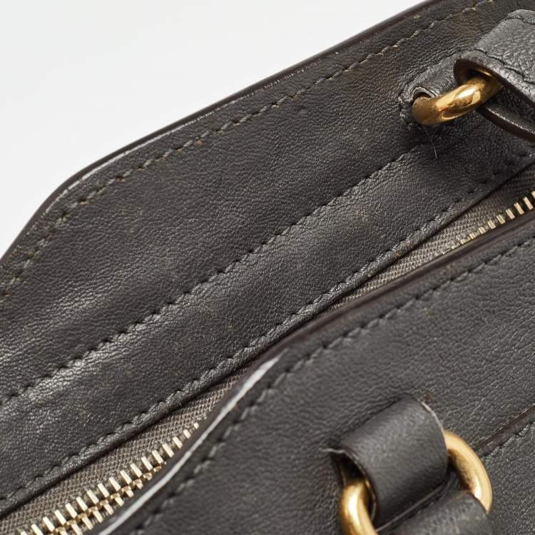 مملوكة مسبقًا Saint Laurent Grey Leather Small Cabas Chyc Tote