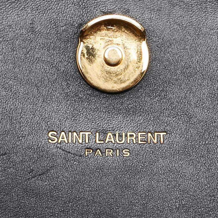 Pre Owned Saint Laurent Black Leather Kate Tassel Shoulder Bag