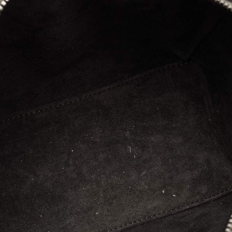 Pre Owned Saint Laurent Silver Leather Classic Baby Duffle Bag