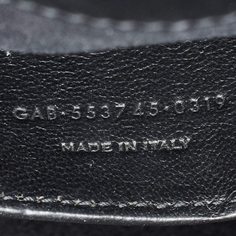 Pre Owned Saint Laurent Black Leather Medium Manhattan Tote