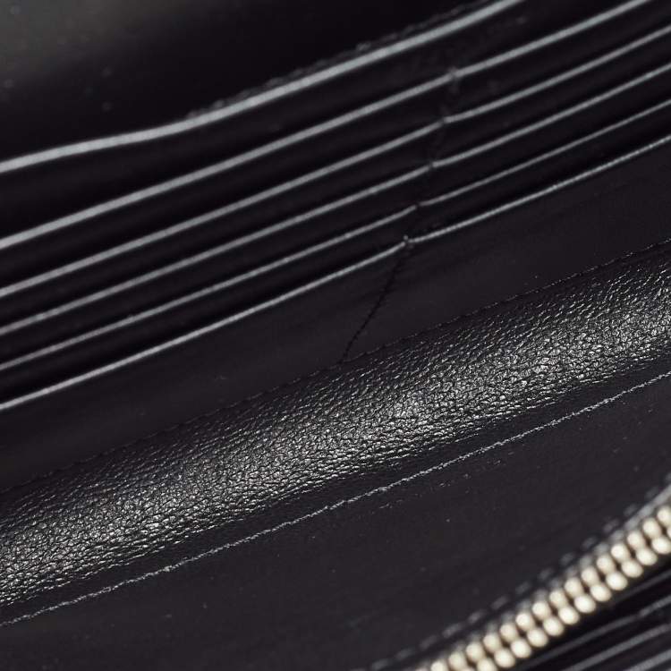 Pre Owned Saint Laurent Grey Lurex Fabric Kate Chain Clutch