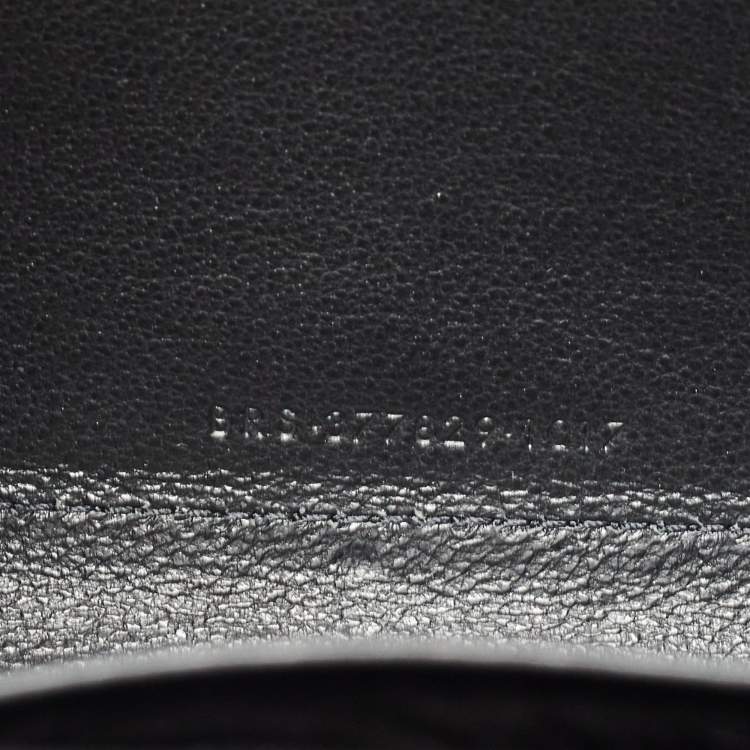 Pre Owned Saint Laurent Grey Lurex Fabric Kate Chain Clutch
