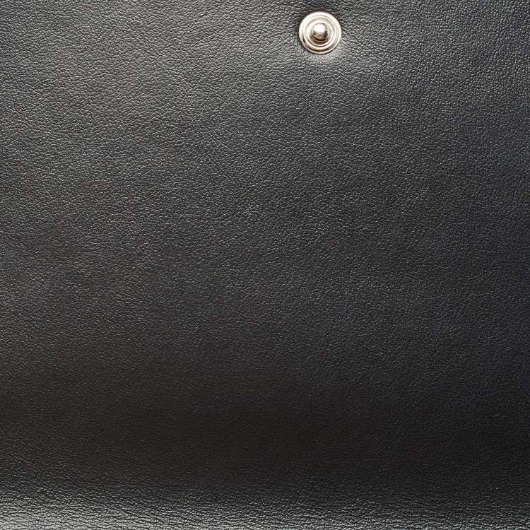 Pre Owned Saint Laurent Grey Lurex Fabric Kate Chain Clutch