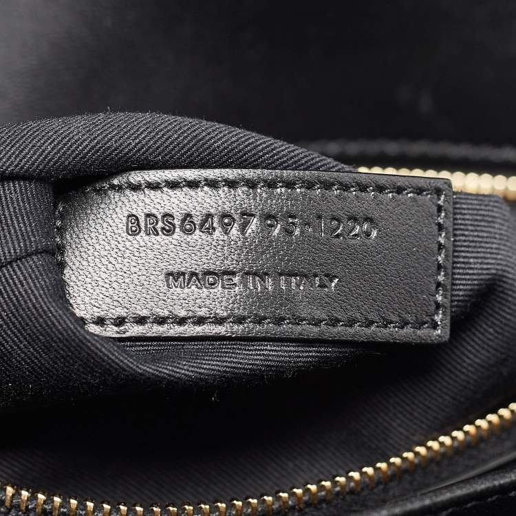 Pre Owned Saint Laurent Black Leather Le Maillon Shoulder Bag
