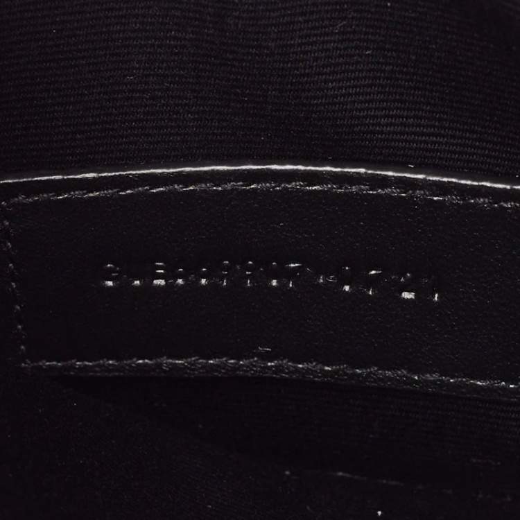 Pre Owned Saint Laurent Black Ayers Watersnake Leather Chain Pouch