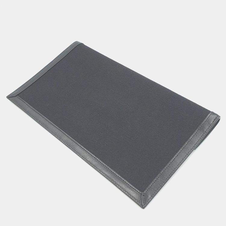 Pre Owned Saint Laurent Paris Black Fabric/Leather Uptown Clutch Bag