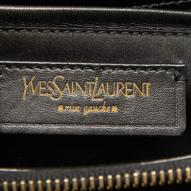 Pre Owned Yves Saint Laurent Black Patent Leather Uptown Satchel