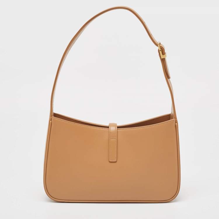 Pre Owned Saint Laurent Brown Leather Le 5 À 7 Hobo