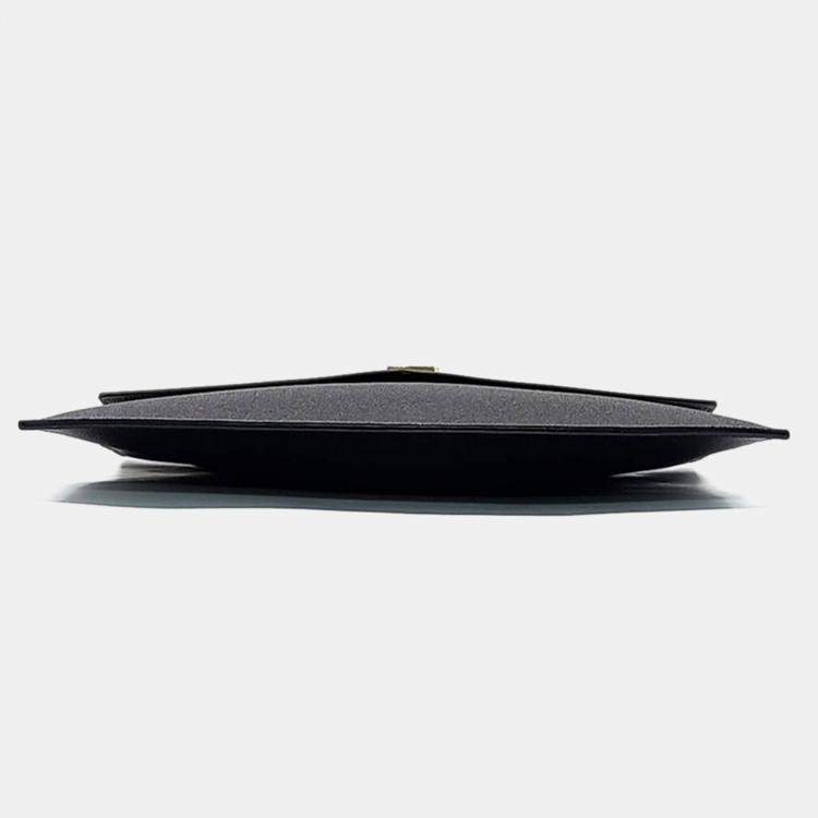 Pre Owned Saint Laurent Paris Black Uptown Clutch Bag