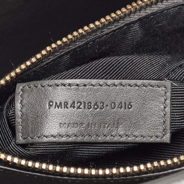 Pre Owned Saint Laurent Grey Croc Embossed Leather Baby Classic Sac De Jour Tote