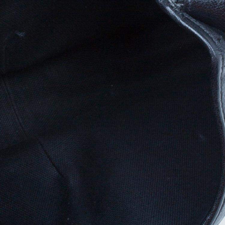 Pre Owned Saint Laurent Paris Black Leather Small Hobo
