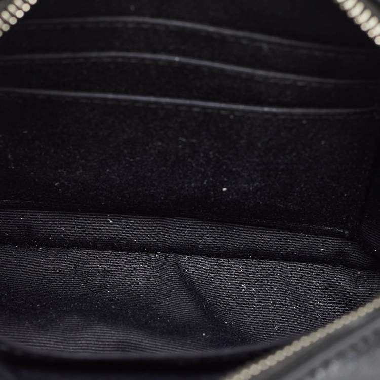 Pre Owned Saint Laurent Black Matelassé Leather Lou Belt Bag