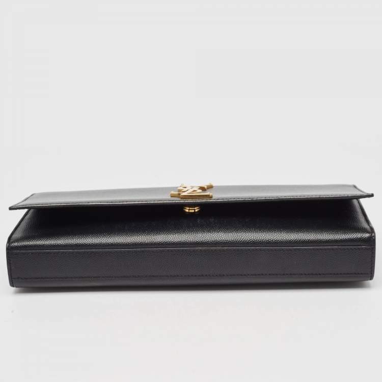 Pre Owned Saint Laurent Black Leather Kate Clutch
