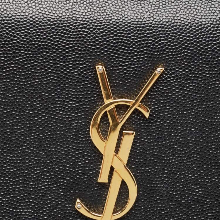 Pre Owned Saint Laurent Black Leather Kate Clutch