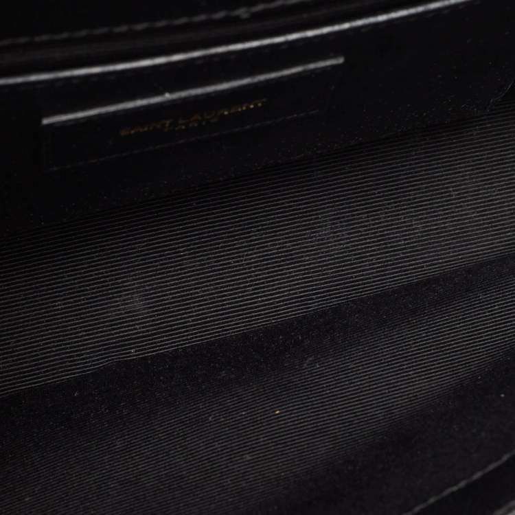 Pre Owned Saint Laurent Black Leather Kate Clutch