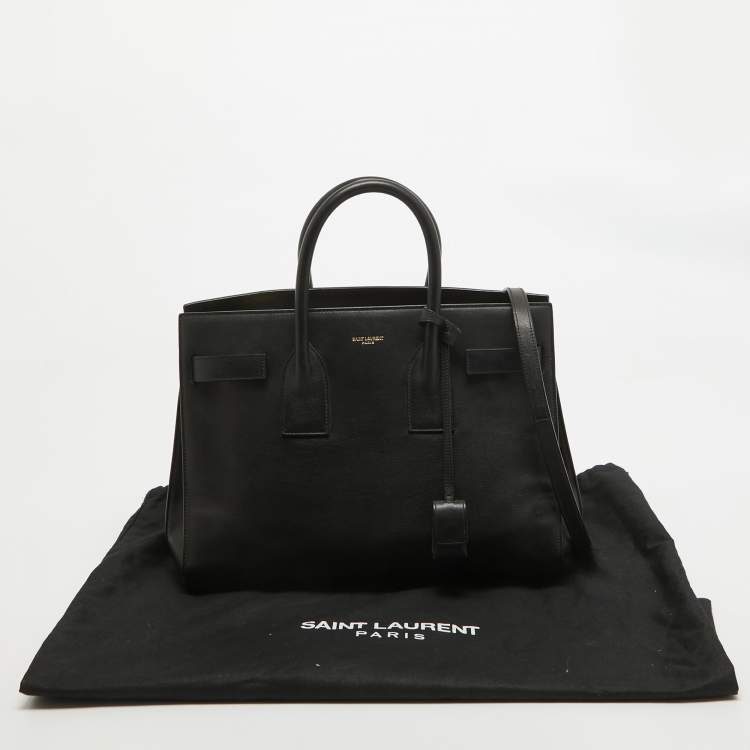 Pre Owned Saint Laurent Black Leather Small Classic Sac De Jour Tote
