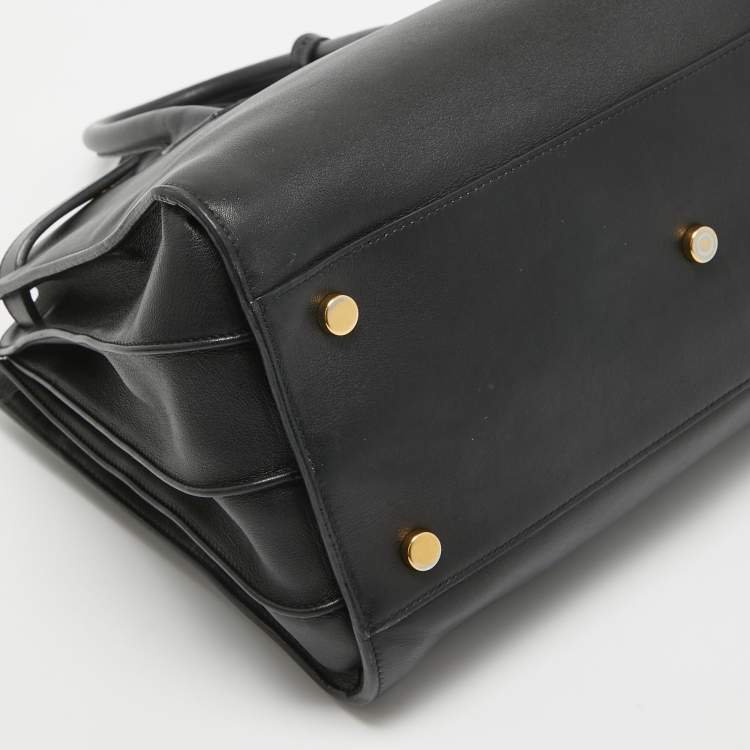 Pre Owned Saint Laurent Black Leather Small Classic Sac De Jour Tote