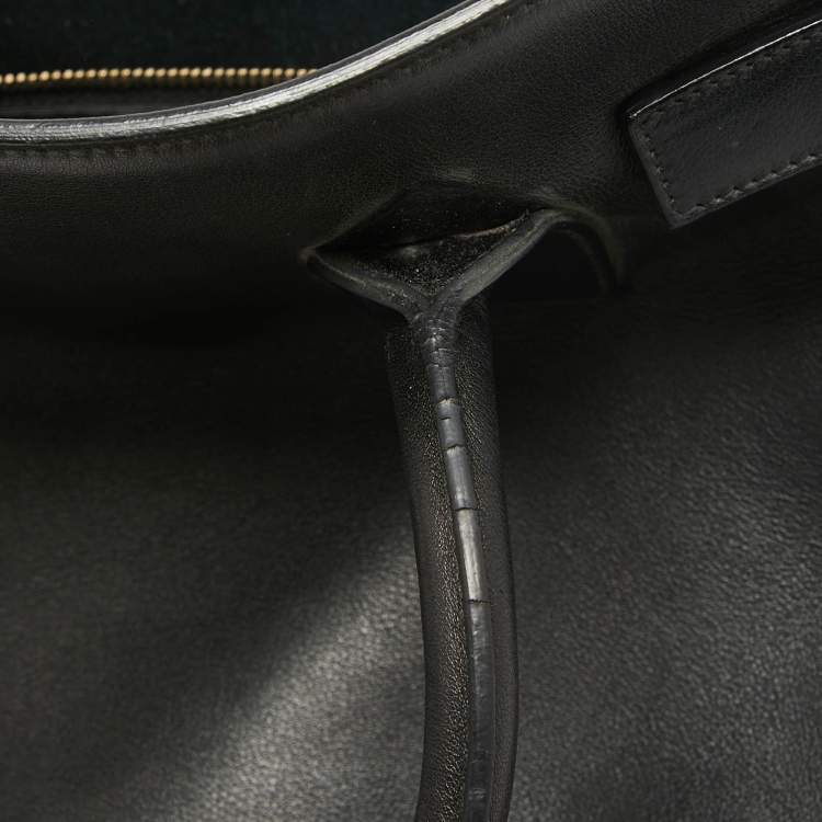 Pre Owned Saint Laurent Black Leather Small Classic Sac De Jour Tote