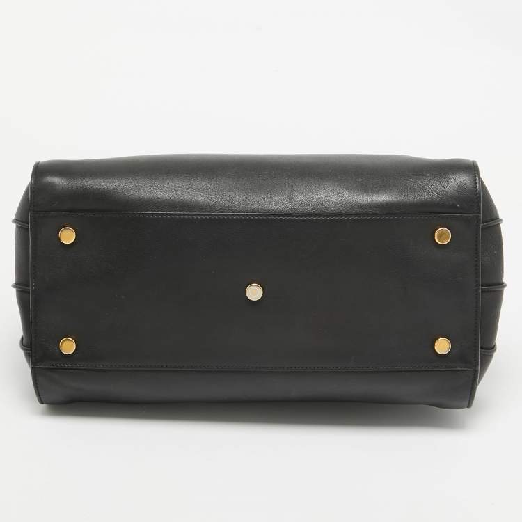 Pre Owned Saint Laurent Black Leather Small Classic Sac De Jour Tote