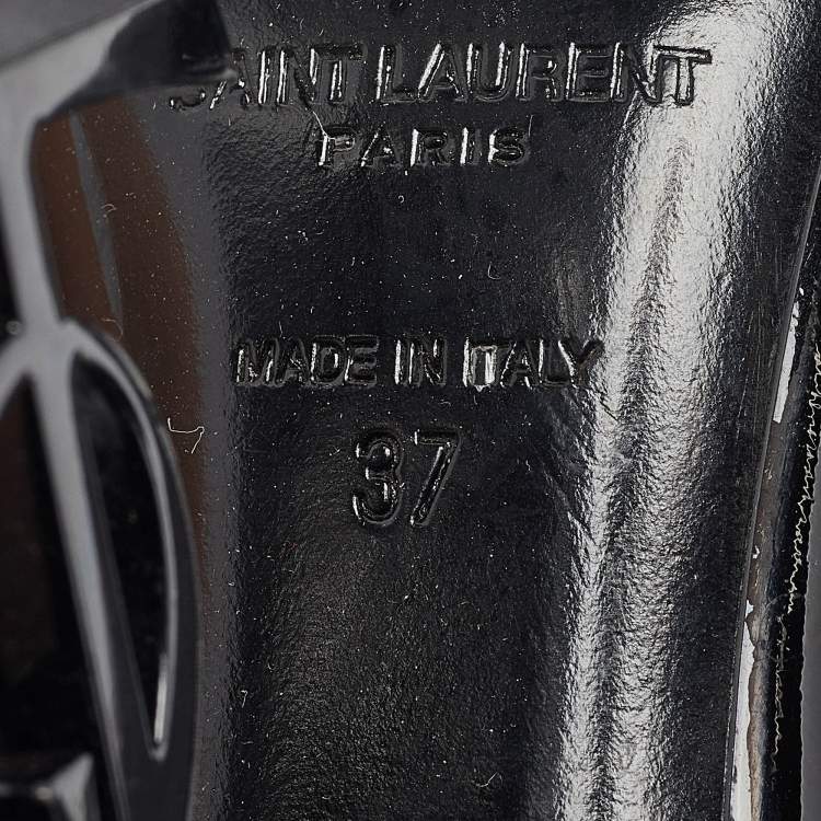 مملوكة مسبقًا Saint Laurent Black Patent Leather Opyum Pumps Size 37